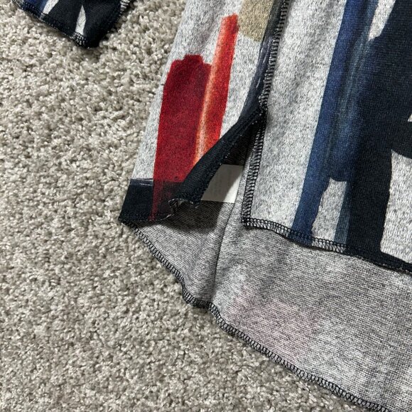 Jess & Jane Womens Sz Small Abstract Graphic Print 3/4 Sleeve Top S Made In USA - Picture 6 of 8